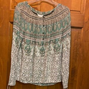 Lucky Brand Peasant Blouse